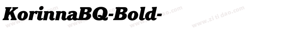 KorinnaBQ-Bold字体转换
