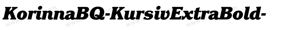 KorinnaBQ-KursivExtraBold字体转换