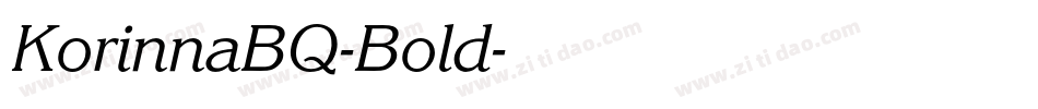 KorinnaBQ-Bold字体转换