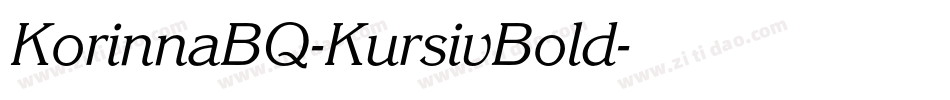 KorinnaBQ-KursivBold字体转换