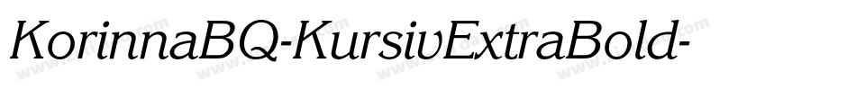 KorinnaBQ-KursivExtraBold字体转换