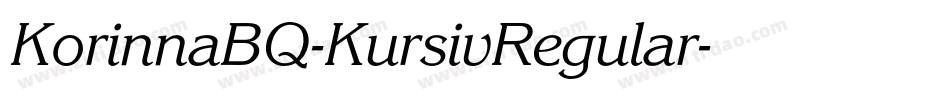 KorinnaBQ-KursivRegular字体转换
