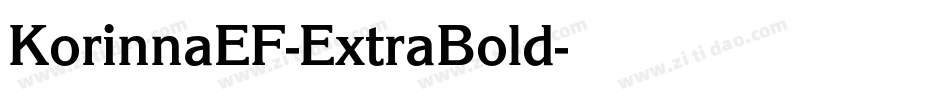 KorinnaEF-ExtraBold字体转换