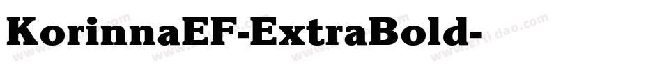 KorinnaEF-ExtraBold字体转换