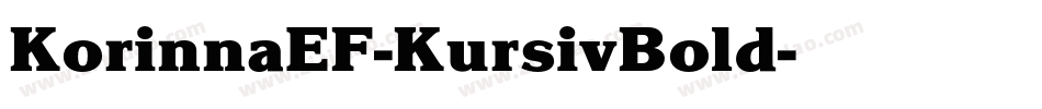 KorinnaEF-KursivBold字体转换