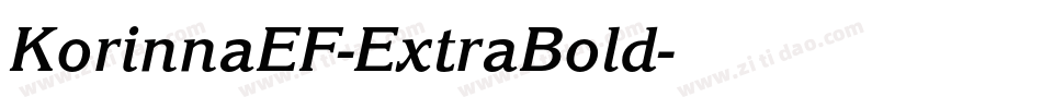 KorinnaEF-ExtraBold字体转换