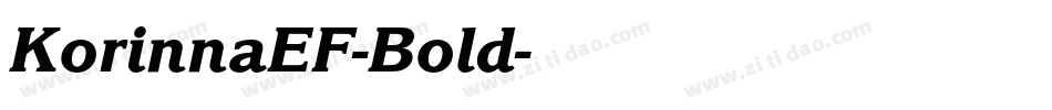 KorinnaEF-Bold字体转换