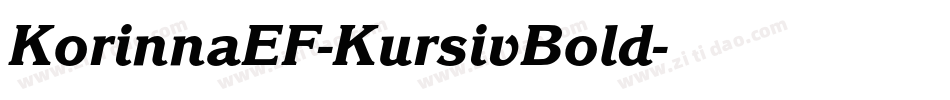 KorinnaEF-KursivBold字体转换
