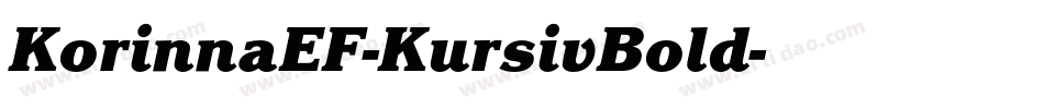 KorinnaEF-KursivBold字体转换