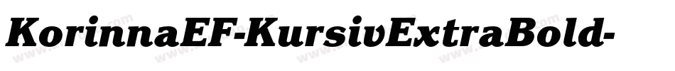 KorinnaEF-KursivExtraBold字体转换