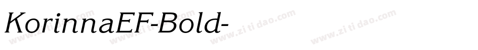 KorinnaEF-Bold字体转换