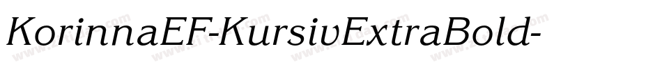 KorinnaEF-KursivExtraBold字体转换