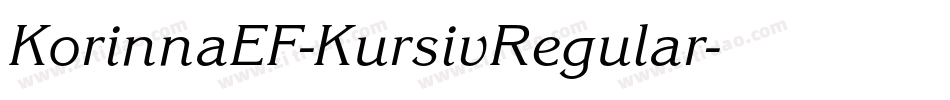 KorinnaEF-KursivRegular字体转换