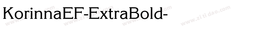 KorinnaEF-ExtraBold字体转换