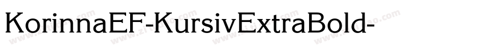 KorinnaEF-KursivExtraBold字体转换