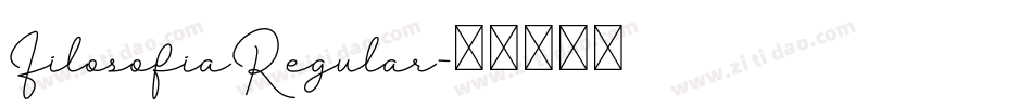 FilosofiaRegular字体转换
