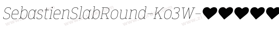 SebastienSlabRound-Ko3W字体转换