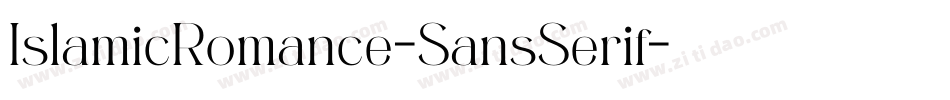 IslamicRomance-SansSerif字体转换