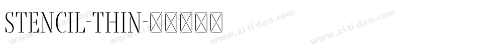 Stencil-Thin字体转换
