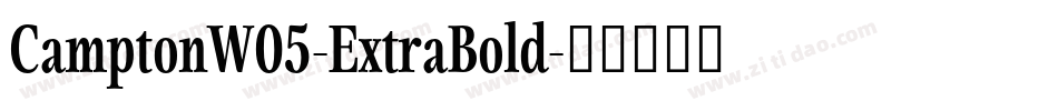 CamptonW05-ExtraBold字体转换