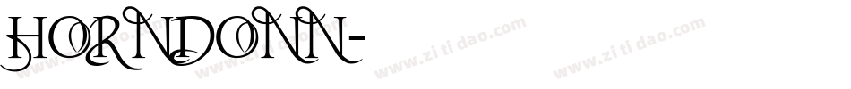 HORNDONN字体转换