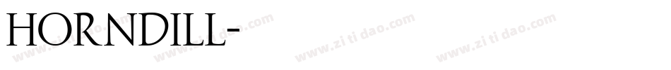 horndill字体转换