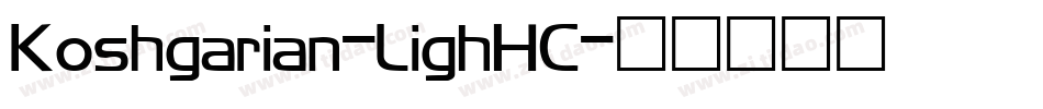 Koshgarian-LighHC字体转换