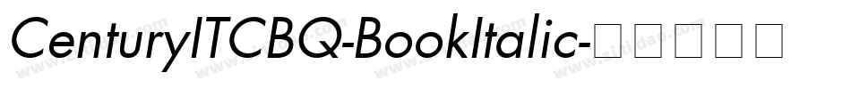 CenturyITCBQ-BookItalic字体转换