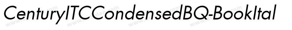 CenturyITCCondensedBQ-BookItalic字体转换