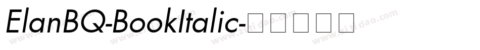 ElanBQ-BookItalic字体转换