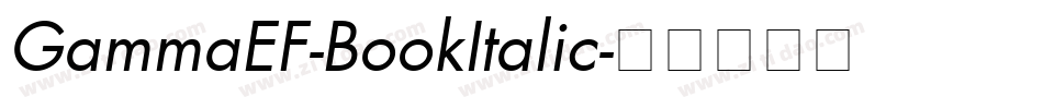 GammaEF-BookItalic字体转换