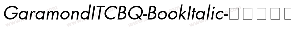 GaramondITCBQ-BookItalic字体转换