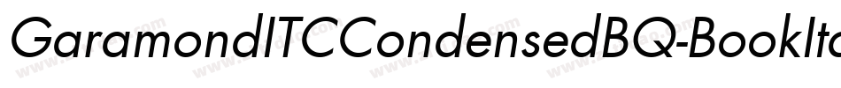 GaramondITCCondensedBQ-BookItalic字体转换