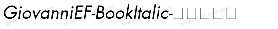 GiovanniEF-BookItalic字体转换