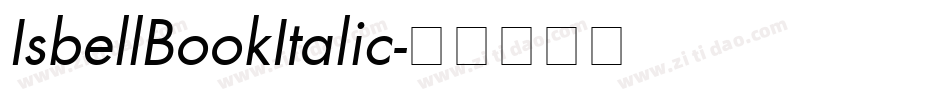 IsbellBookItalic字体转换