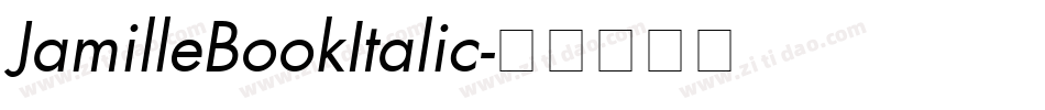 JamilleBookItalic字体转换