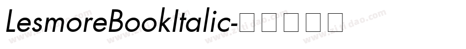 LesmoreBookItalic字体转换