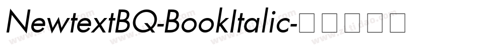 NewtextBQ-BookItalic字体转换