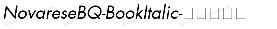 NovareseBQ-BookItalic字体转换