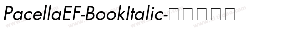 PacellaEF-BookItalic字体转换