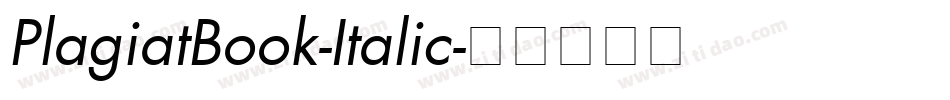PlagiatBook-Italic字体转换