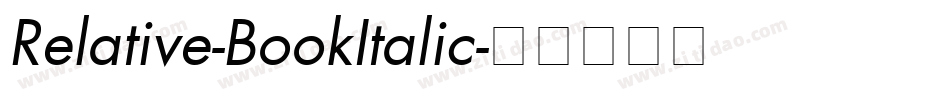 Relative-BookItalic字体转换