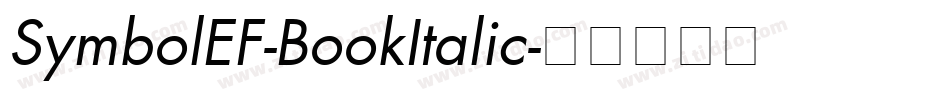 SymbolEF-BookItalic字体转换