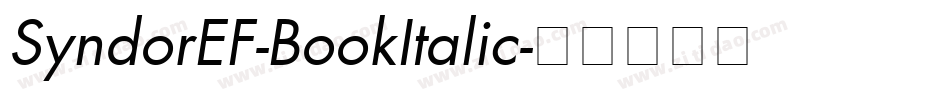 SyndorEF-BookItalic字体转换