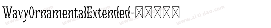 WavyOrnamentalExtended字体转换