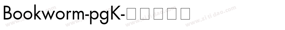 Bookworm-pgK字体转换