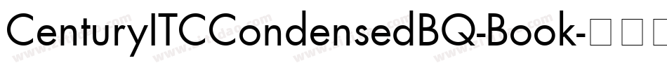 CenturyITCCondensedBQ-Book字体转换