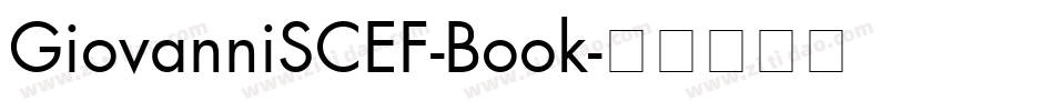 GiovanniSCEF-Book字体转换
