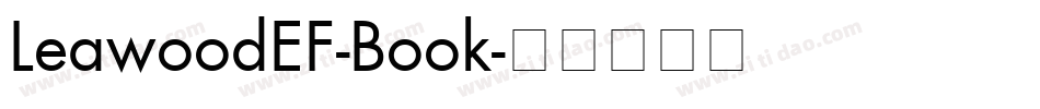 LeawoodEF-Book字体转换