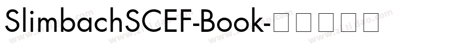 SlimbachSCEF-Book字体转换
